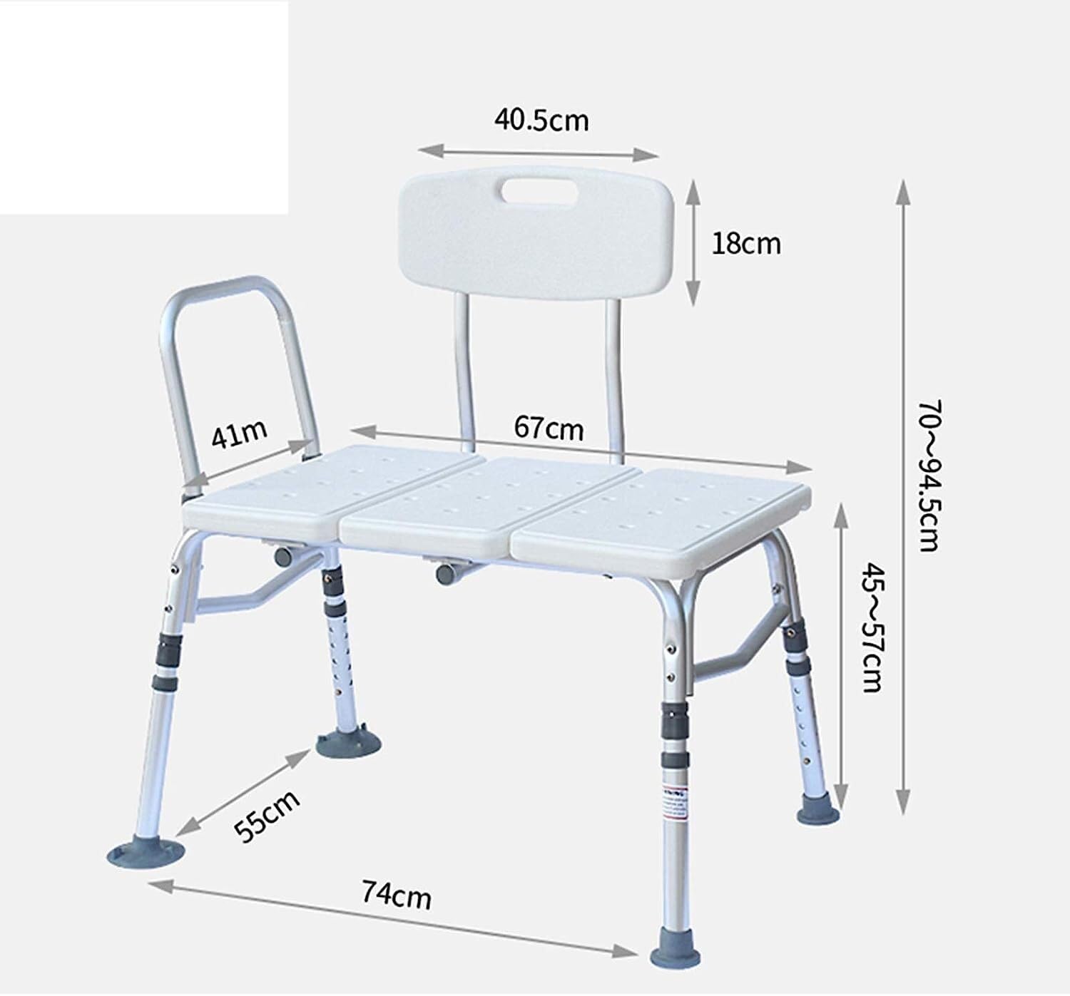 Taburete de Ducha, Silla de Ducha, Silla de Ducha para Personas Mayores, Bancos, elevadores de bañera de Altura Ajustable para Personas Mayores y discapacitadas, ayudas para la duc