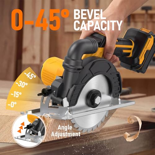 6-Inch Cordless Circular Saw Compatible with DeWalt 20V