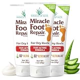 3-Pack Miracle Foot Repair Cream 1 ounce tube with 60% UltraAloe