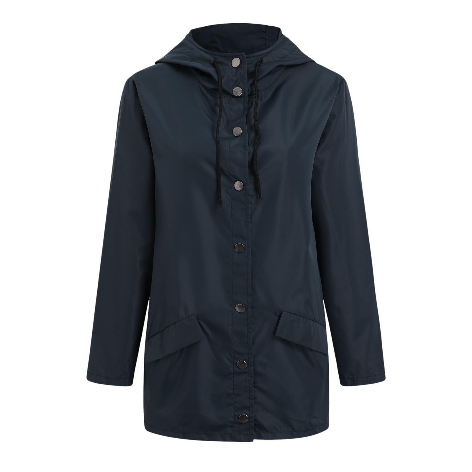 Generisch Chubasquero ligero para mujer al aire libre montañismo ropa deportiva con capucha casual senderismo impermeable chaqueta cortavientos de longitud media chaqueta abrigo chaqueta para correr