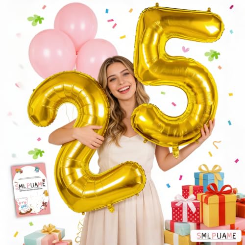 Image of 40 Inch Gold Number 50 Balloons, 50th Birthday Party Decorations