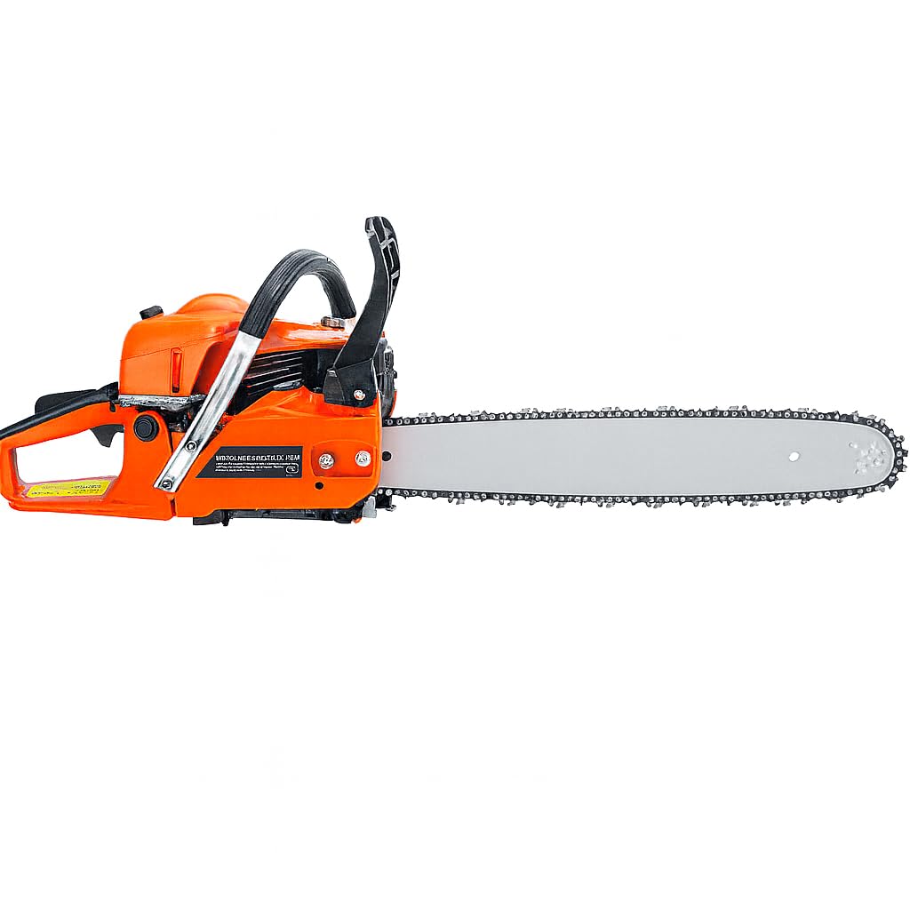 SVE Motosierra de Gasolina 52cc con Hoja de 50 cm – Arranque Rápido, Baja Vibración, Cadena de Alto Rendimiento, Ideal para Tala, Poda y Corte de Madera