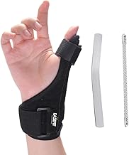EASEFIT Thumb Splint Support with Wrist Wrap - Pain Relief for Carpal Tunnel, Trigger Thumb, Tendonitis & Sprains – Universal Design for Both Hands (Black)