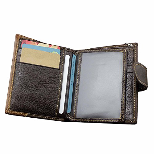 Mens Many Slots for Card Clasp Leather Wallet with Link Biker Chain Gift3