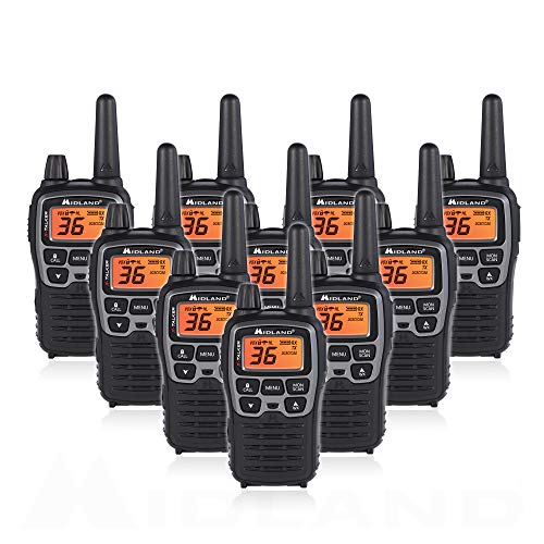 Exclusive Discount 80% Offer Midland T71VP3 36 Channel FRS Two-Way Radio - Up to 38 Mile Range Walkie Talkie - Black/Silver (Pack of 10)