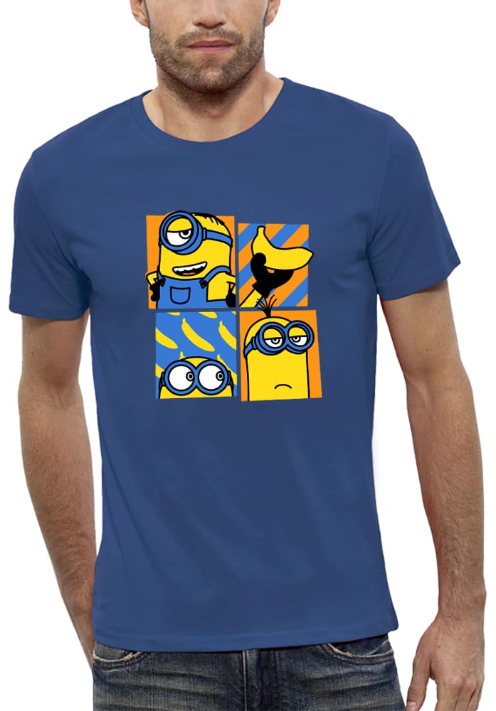 MINIONS T-Shirt BOB Stuart Kevin - Banana - Official Licensed Product Men's T-Shirt, royal blue, XXL