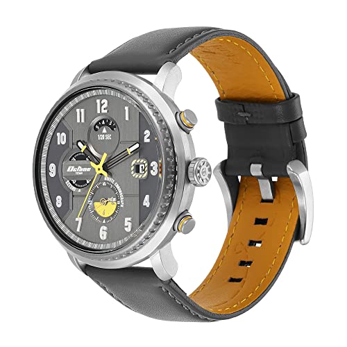 Titan Octane Aerobatics Anthracite Dial Chronograph Leather Strap Watch for Men-NS1857KL01 - Image 4