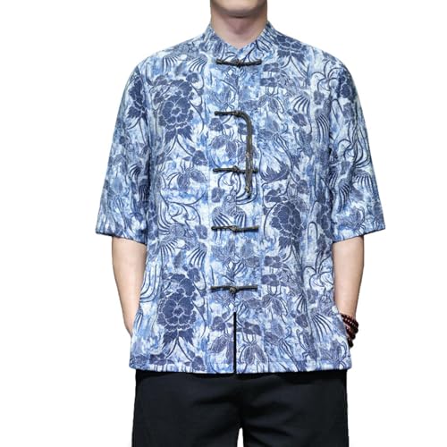 Chemise manches courtes coton et lin homme tendance pour la saison printemps été