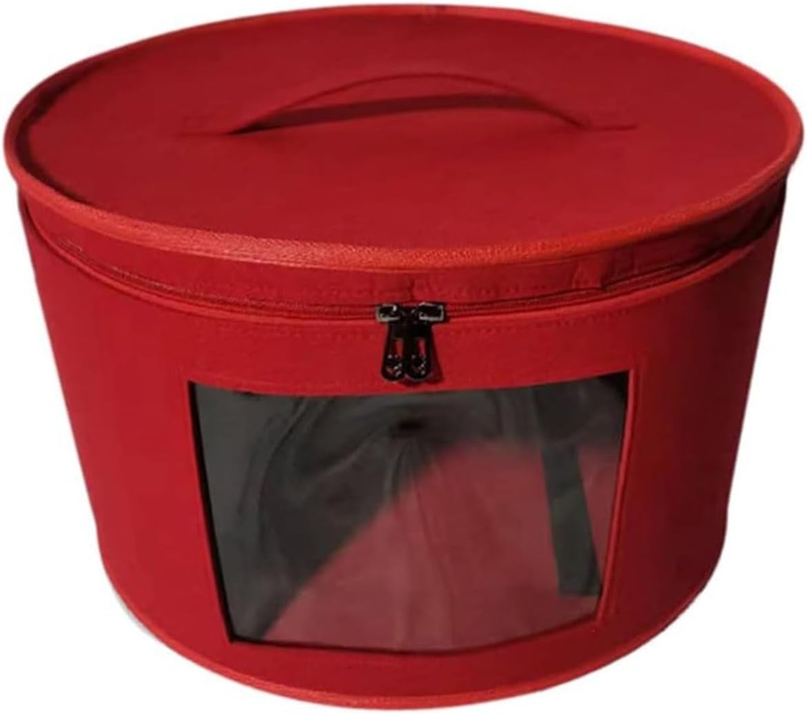 Hat Storage Box with Dust Lid, Hat Box Travel Boxes Foldable with Dustproof Lid Large Storage for Women Men Outdoor Clip