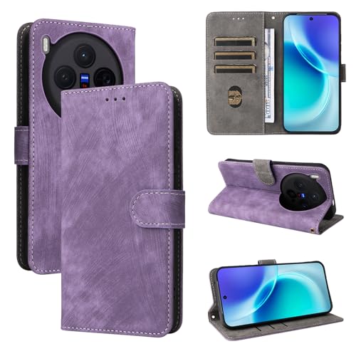 �Ή��@�� for Vivo X300 5G �g�ѓd�b�P�[�X,PU���U�[�A�t���b�v�P�[�X�J�o�[,�Ή��@�� for Vivo X300 5G �X�}�z�P�[�X, purple