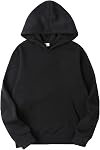 Unisexe Hommes Femmes manches longues Cordon Chandail à capuche Plain Pull Hoodies Tops thermiques