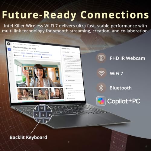 Image of Hotface Customized Laptop, Created Using Acer Swift 16 AI 16 inch 3K OLED Touchscreen Laptop, Intel Core Ultra X7 358H, 16GB RAM, 512GB /1TB /2TB SSD, Intel Arc B390, Backlit Keyboard, Win 11 Pro, Gray