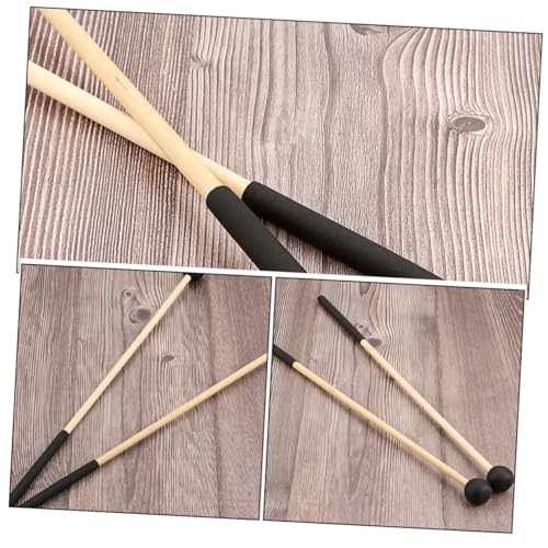 2 Baquetas con mango de madera para instrumentos de percusión como tongue drum y xilófono miniatura 3