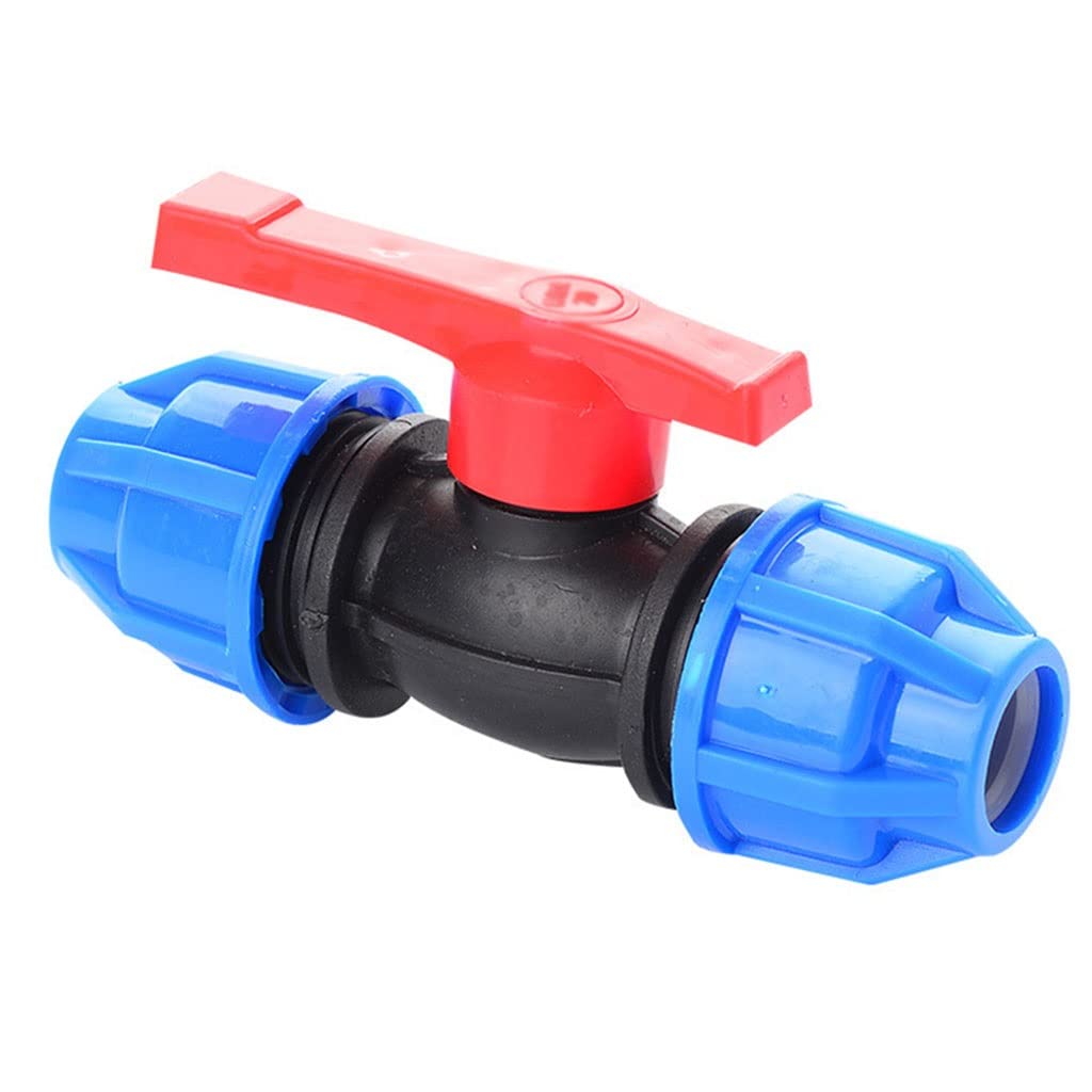 Tubería De Agua PE Válvula De Bola De Conexión Rápida, 20 Mm 25 Mm 32 Mm 40 Mm 50 Mm De 63 Mm De Tubería De Agua Con Conector De Válvula Rápida, 1 Por Ciento (Color : Blue, Size : 63mm)
