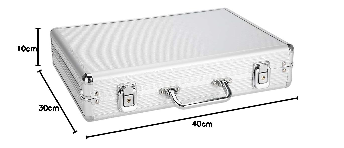 ZJchao Caja de almacenamiento de reloj de aleación de aluminio con 24 rejillas con interior suave y mano de obra de primera clase, portátil y duradera