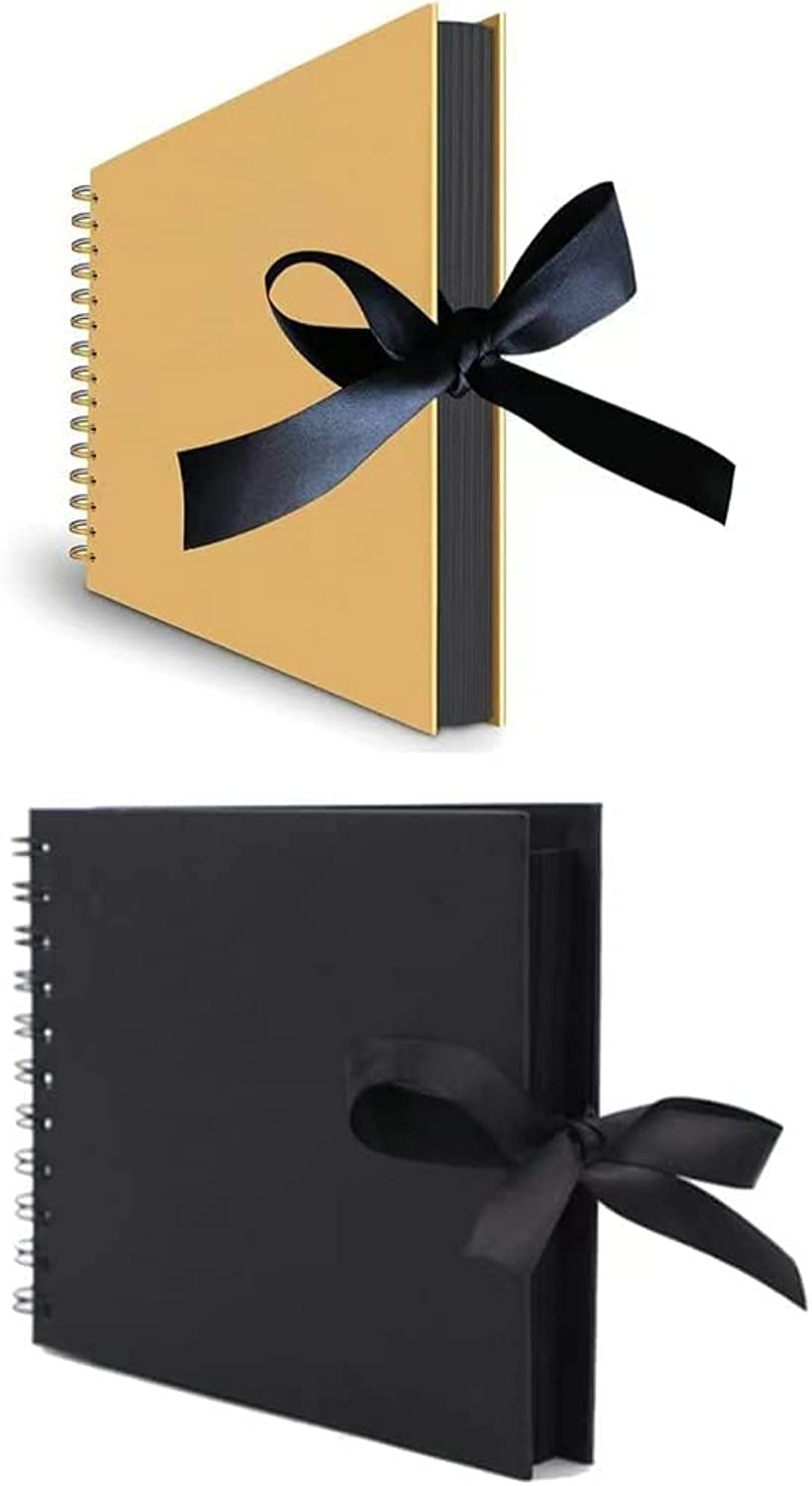 Homarket 2 Pcs Scrapbook Photo Albums, 30 Pages A5 Craft Paper Memory Book, Total of 60 Pages for Your Family