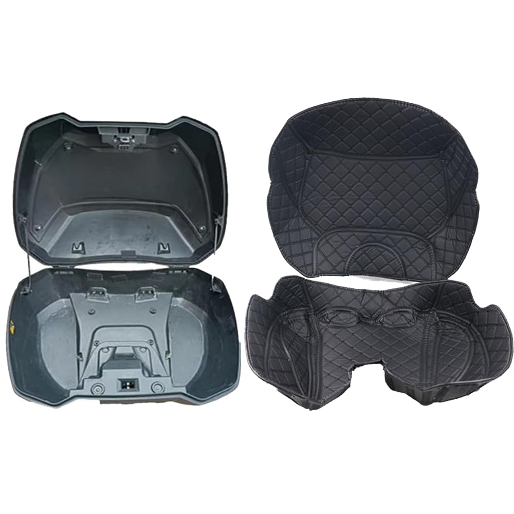 Moto Posteriore Tronco Secchio di Stoccaggio Fodera per Cuscino Compatibile con Forza750 Forza350 ADV350 NSS750 NSS350 50L Tappetino Coperta Cuscino Sedile Coprisella Accessori (Nero)