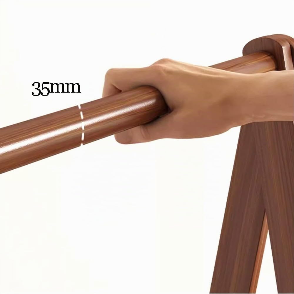 Stand Appendiabiti in Legno, Appendiabiti Pieghevole in Legno, Organizzatore Guardaroba Camera da Letto Porta Abiti, Appendiabiti da Terra per Camera da Letto e Ingresso