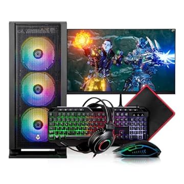 PC Gamer Completo Mancer, Intel i5, RX 580 8GB, 16GB DE RAM, SSD 480GB + Monitor 21