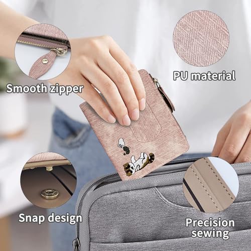 Womens Wallet, PU Leather Small Wallet Bi-fold Cute Wallet with Cat Embroidery, Large Capacity Ladies Wallet for ID Cards, Bank Cards, Credit Cards, Cash (blue)2