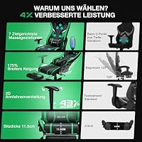 Douxlife Gaming Stuhl Ergonomischer Bürostuhl mit 7 Punkt Massage – Ansicht 7