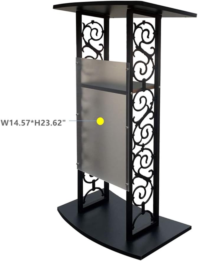 FixtureDisplays Truss Podium Metal Pulpit Church Podium Conference Pulpit Event Lectern Cup Hold 18353-NPF! : Office Products