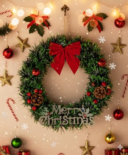 Image of Designer Christmas Wreath /Wall Hanging /Decoration for Xmas Party /Christmas Decorations for Home /Gifts /Wreath | PoPo Toys |REET L-1 | 30 CM