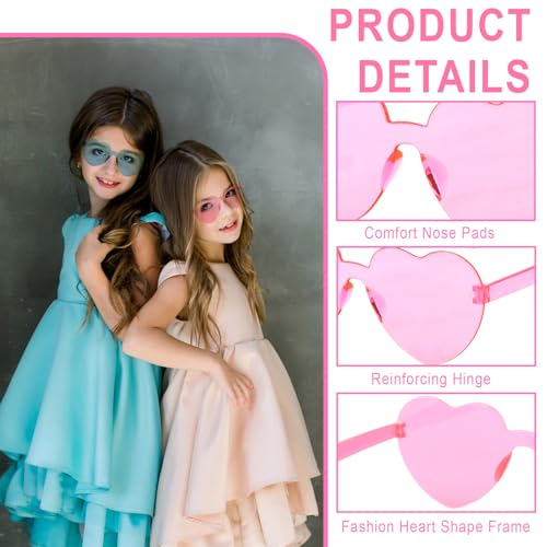 Image of Heart Sunglasses 12 /18 /24 Pcs Heart Shaped Glasses for Women Cute Funny Party Glasses Party Favors Accessories
