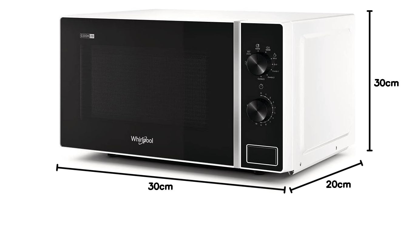Whirlpool MWP 103 W forno a microonde Superficie piana Microonde con grill 20 L 700 W Bianco