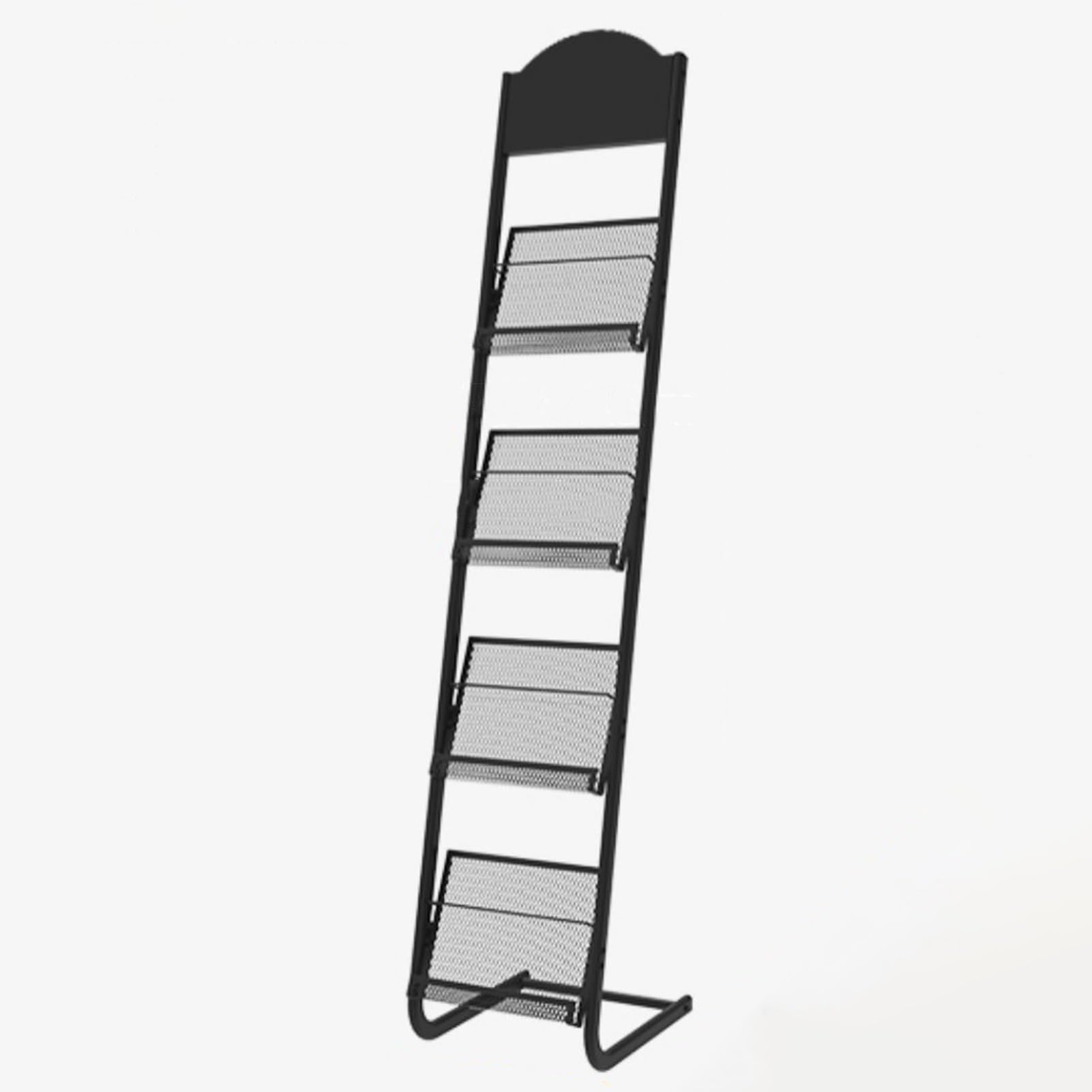 ARCVOX Zeitungsständer 4-stufiger Zeitschriftenständer, A4-Organizer, 143 cm Hoch, Prospekthalter, Prospektständer, Büro-Dateiordner-Mail-Organizer, Dekorative Aufbewahrungskörbe für die Lobby