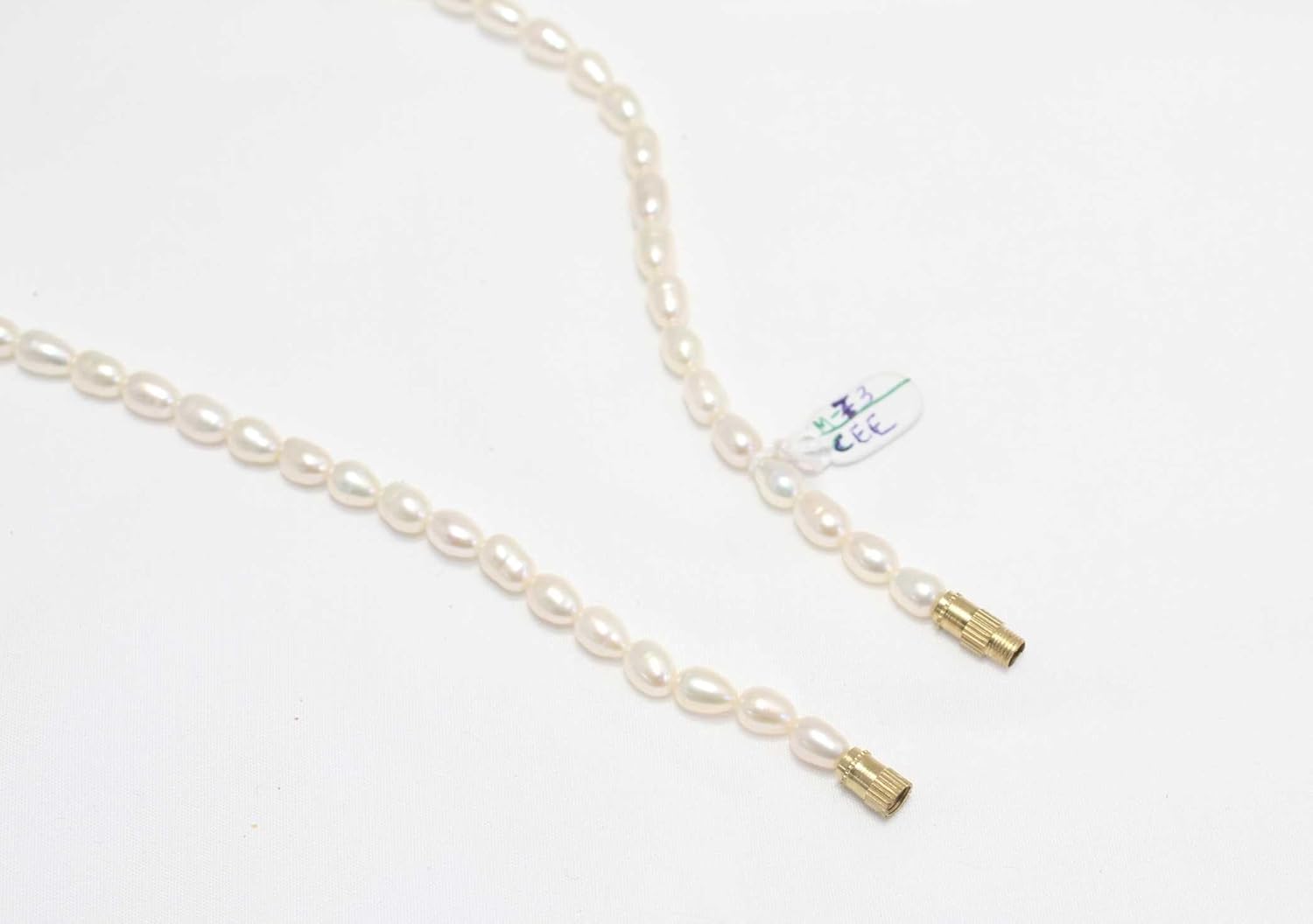 Rajasthan Gems Necklace Strand String Beaded Freshwater Pearl Stone Bead Women D950