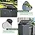 SOLIGEL 3'x6' Storage Shed, Outdoor Trash Can Storage Bike Shed, Waterproof Garbage Can Organizer with Chain Lid, Outdoor Storage Clearance for Patio, Garden, Backyard, Dark Grey