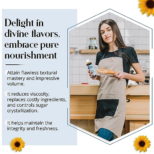 Fast Easy Bread Pure Sunflower Lecithin Liquid (8 Oz) | Food Grade Natural Emulsifier | Rich In Phosphatidyl Choline | Vegetarian, Vegan, Gluten-Free, And Soy-Free | #TOP4