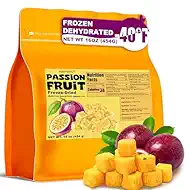 Freeze Dried Passion Fruit Chunks 16 oz (Pack of 1) | 100% Natural, No Sugar No Additives | Crunchy Tropical Fruit Snacks for Smoothies, Baking, Yogurt, Tea & Desserts | Vegan, Gluten-Free, Resealable Bag