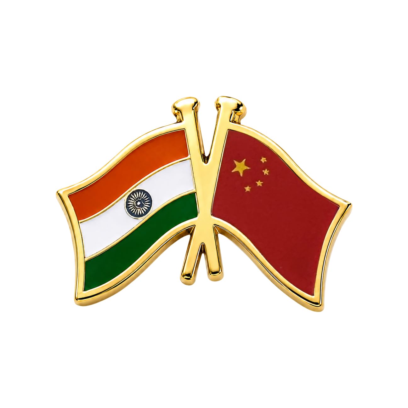 The Flag Shop India-China Cross Flag Brass Lapel Pin/Brooch/Badge for Clothing Accessories-picture-23