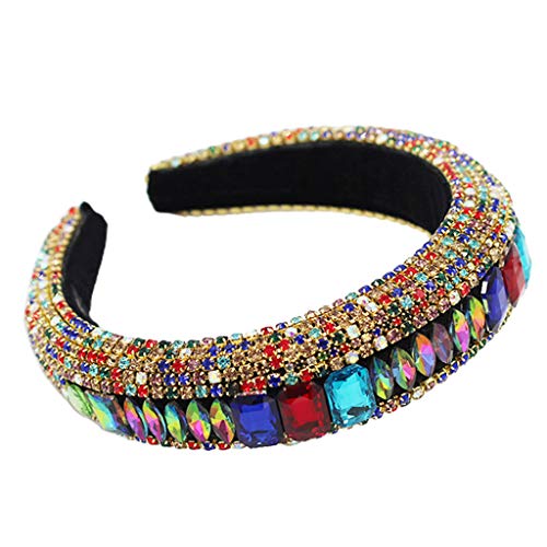 Bandana en velours et serre-tête vintage éponge avec strass pour coiffure chic