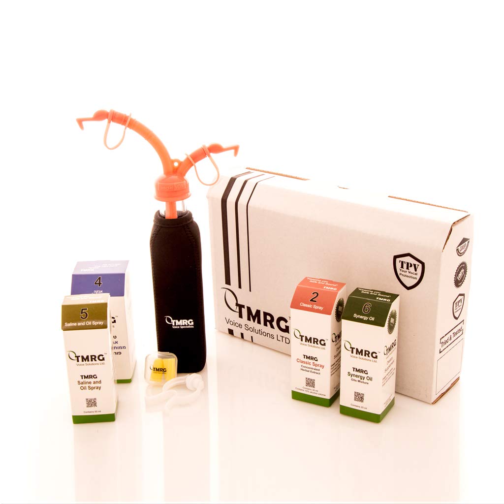TMRG Voice Therapy Kit Premium (Vocal Classic Spray+Powder+Synergy Oil +Oil Spray+TPV inhaler) Vocal Cord Remedy Treatment 100% Natural Herbal Supplement and Herbal Remedy for Sore Throat Hoarse Voice