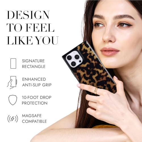 Image of COCOMII Rectangle for iPhone 16 Pro Max Case, Chestnut Tortoiseshell