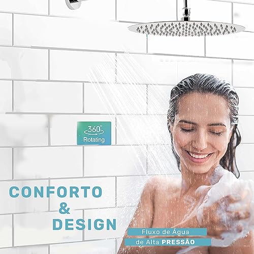 Ducha Chuveiro para Banheiro Luxo Redondo