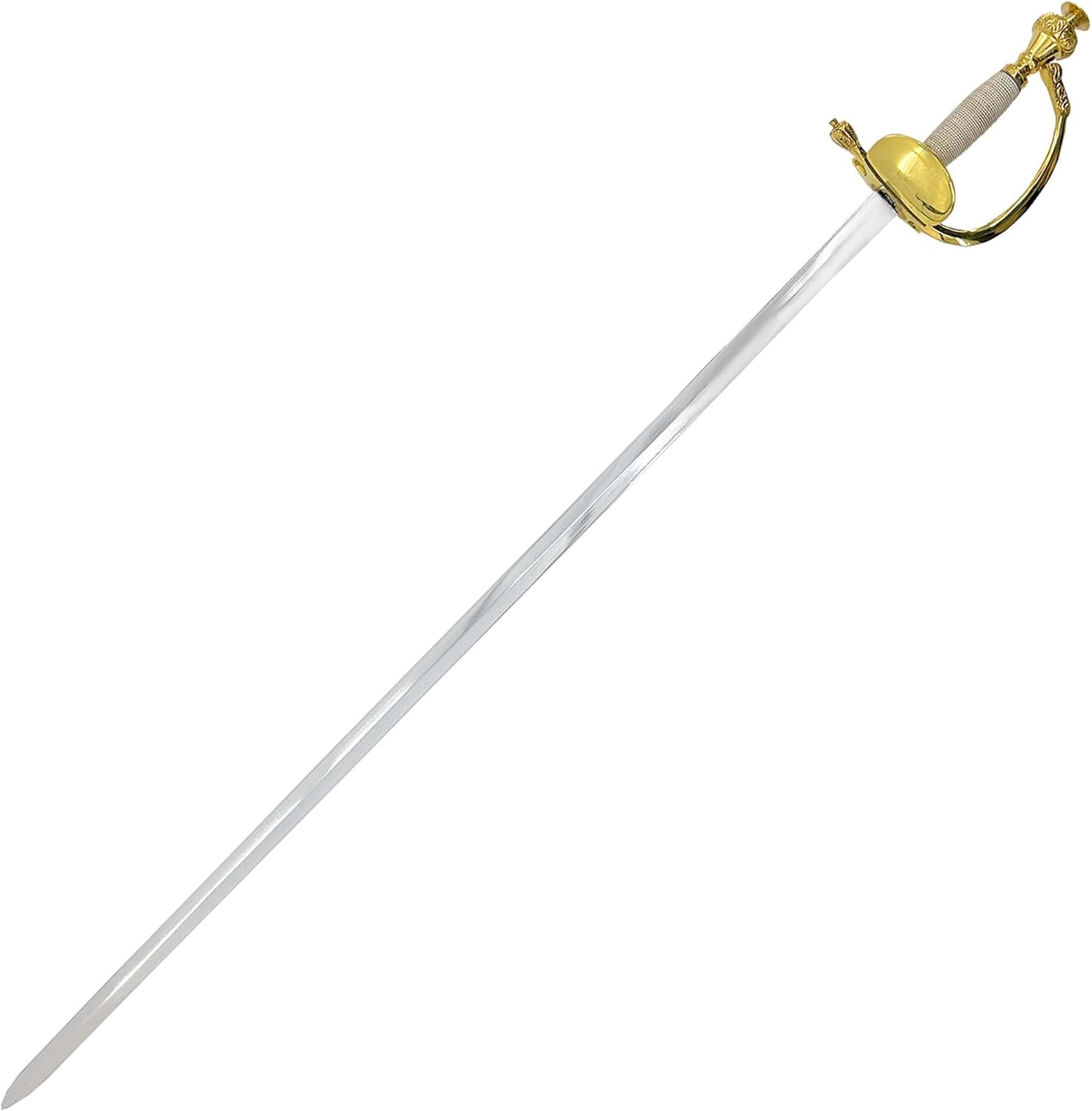 MedievalDepot British Infantry Sword 1796 Pattern Replica - Overall 37" - Metal Wire Wrapped Handle Faux Leather Scabbard - Historical Display & Reenactment