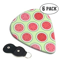Lot de 6 médiators vert pastèque pour guitare acoustique, guitare électrique, basse, ukulélé – fins, moyens et épais - Les Beatles, Paul McCartney, John Lennon, RIngo Starr, George Harrison Lot de 6 médiators vert pastèque pour guitare acoustique, guitare électrique, basse, ukulélé - fins, moyens et épais – Image 2