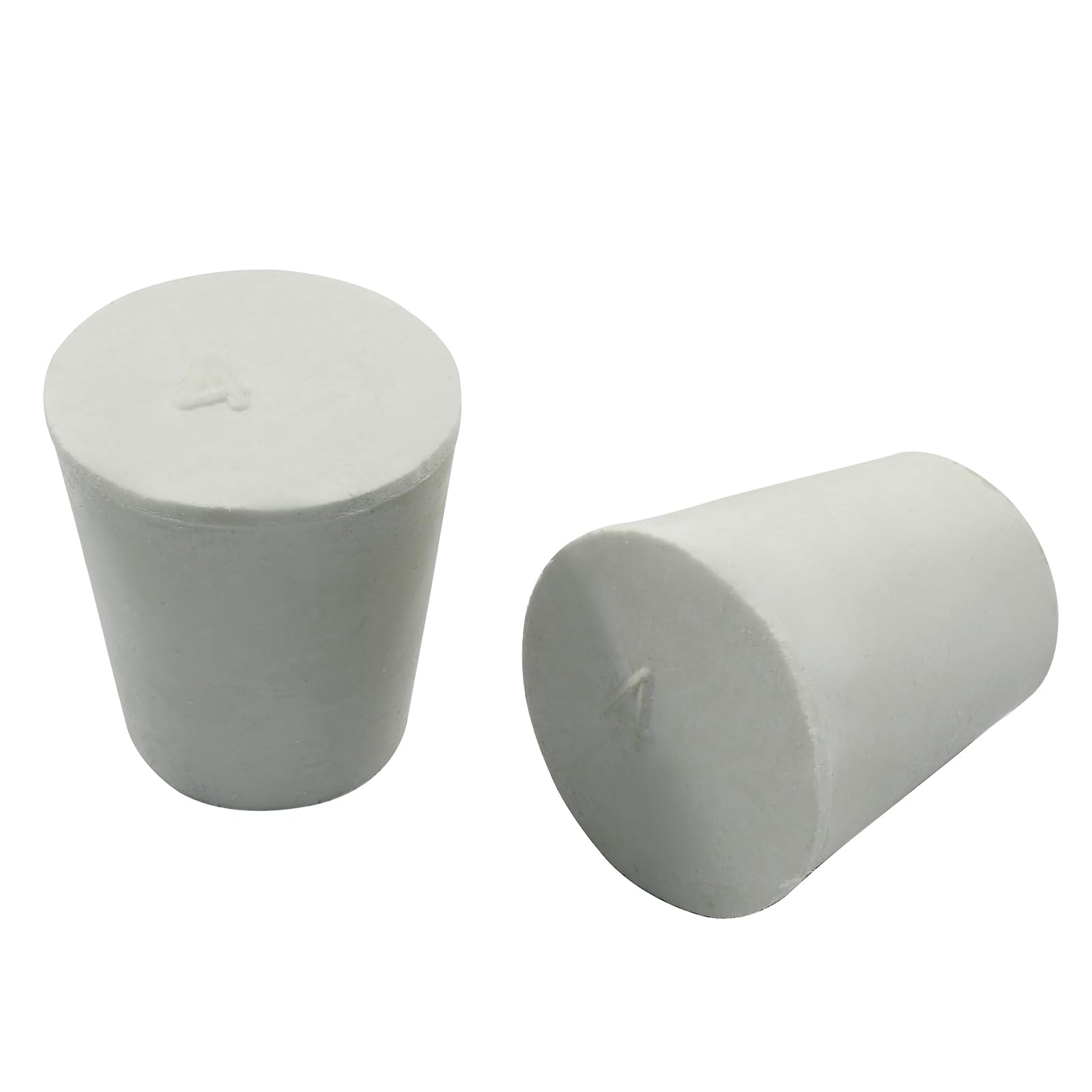 Bonsicoky 10 Pack Solid Rubber Stoppers, Size 4#, White — Amazon image 4