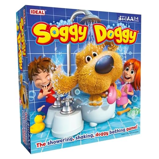 Ideal , Soggy Doggy: The Showering, Shaking, Doggy Bathing Game, Kids Games, for 2-4 Players, Ages 4+