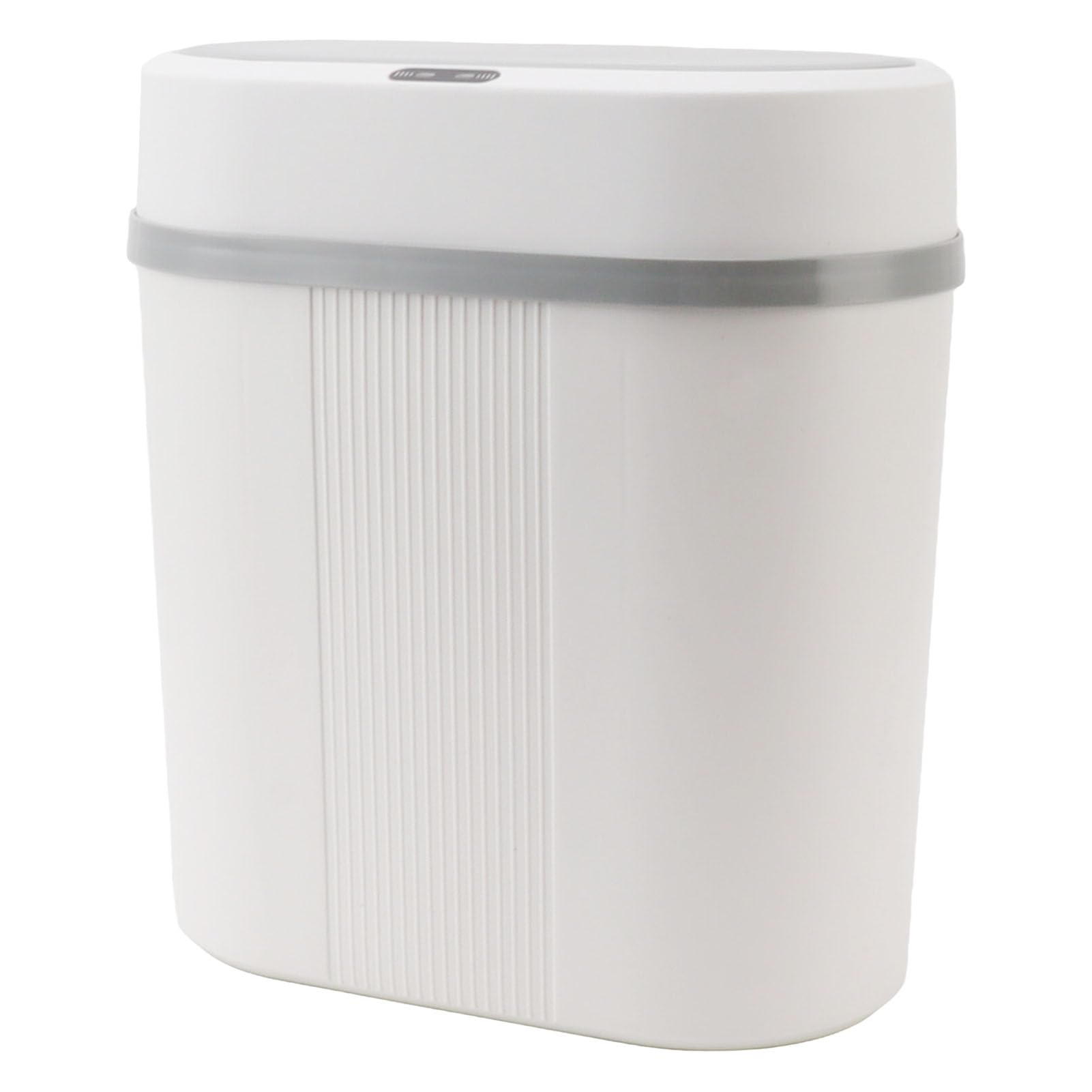 Cubo de Basura Inteligente de 12L, Cubo de Basura con Sensor de Movimiento Infrarrojo sin Contacto Automático para Dormitorio o Baño, Cubo de Basura Estrecho de Plástico Eléctrico