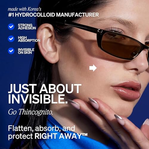 Right Away Thincognito Invisible Spot Patch - Absorbing Hydrocolloid Pimple Patch for Face, Blemishes, Zits, Acne, Breakouts Spot Treatment for Skin Care, 2 Sizes (42 Count)