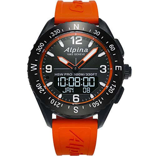 Preisvergleich Produktbild Alpina Herren Analog-Digital Quarz Uhr mit Gummi Armband AL-283LBO5AQ6