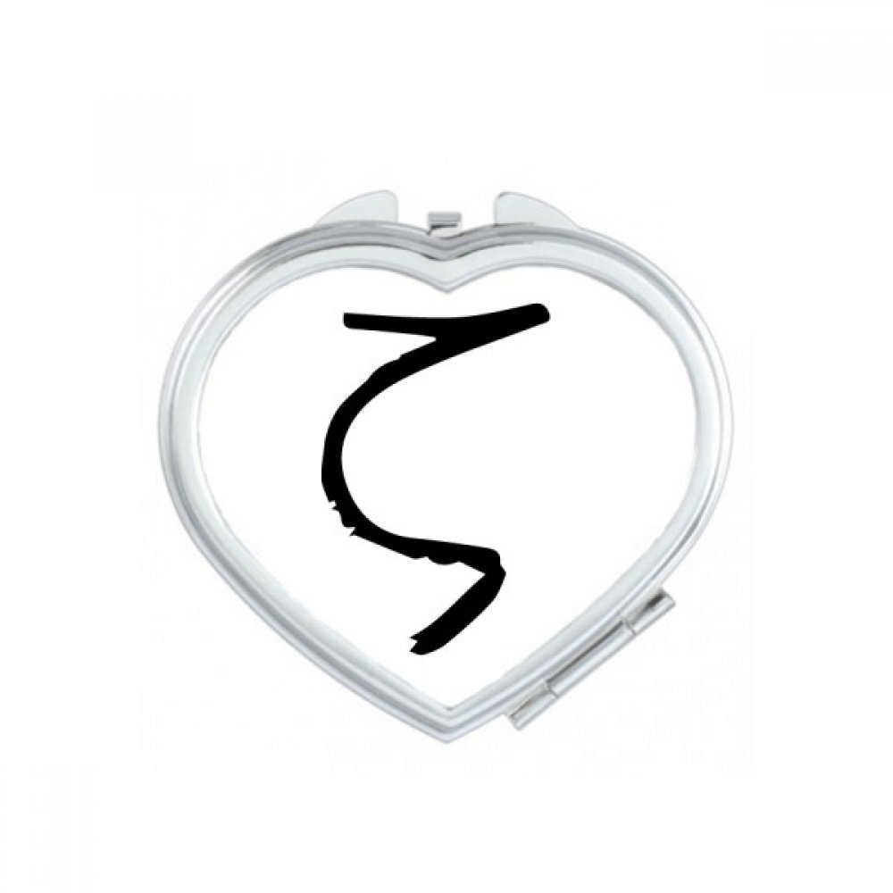 Miroir de poche alphabet grec Psi pour éviter les bavures de maquillage partout