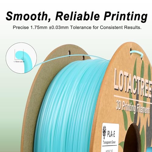 Image of Translucent PLA Filament Green, PLA Crystal Filament 1.75mm, 1KG | Ice Green 3d Printer Filament Features A Stunning Translucent Look And A Frosty Crystal Finish