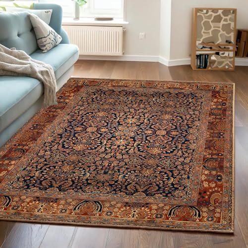 Image of ishro home 5x7 Feet 3D Jet Multi Printed Carpet Rug Runner and Carpets for Bedroom /Living Area /Home with Anti Slip Backing (Rustique Night, 5x7 fts)