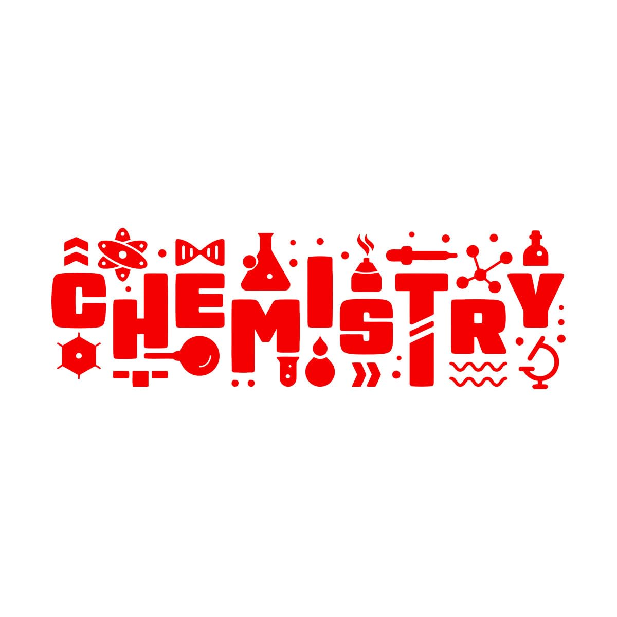 Table Teen Chemistry Science School Wall Stickers Paster Paper 49.5x156.9cm Self Adhesive Extra Large red